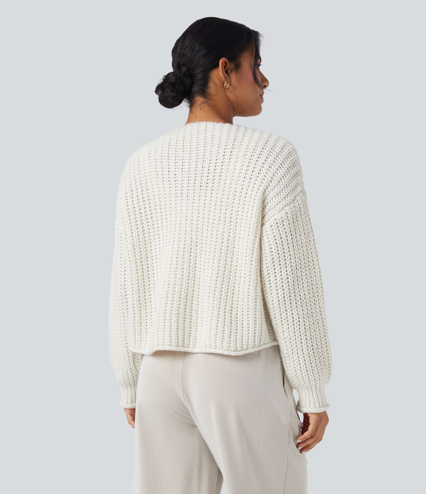 Button Fly Relaxed Casual Cardigan with Pockets