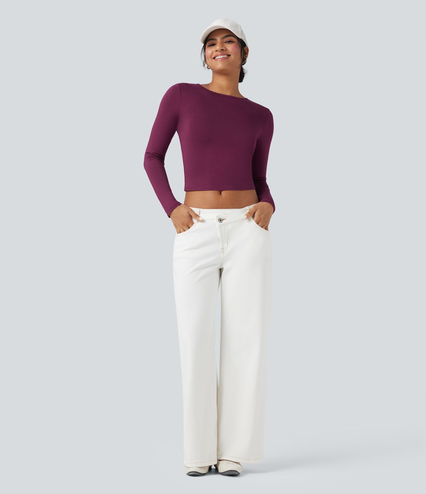 Round Neck Long Sleeve Casual T-Shirt