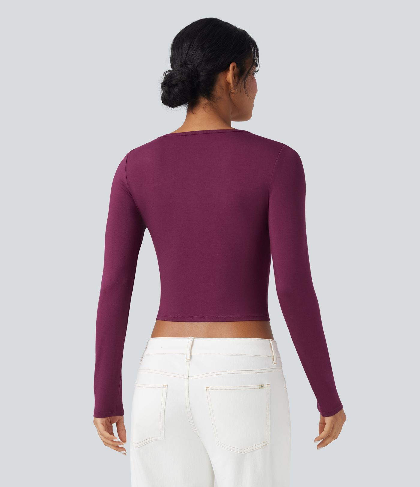 Round Neck Long Sleeve Casual T-Shirt