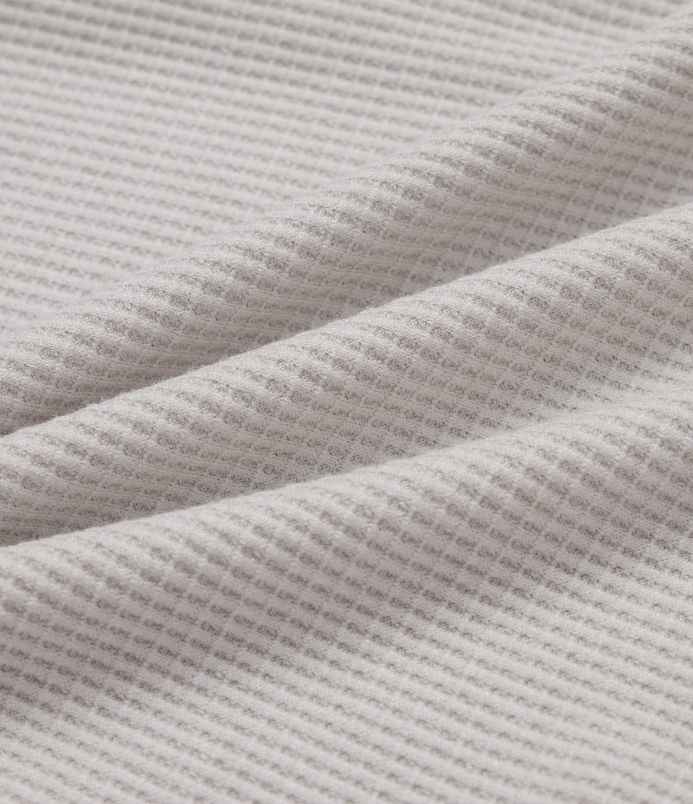 High-neck Long Sleeve Thumb Holes Oversized Waffle Casual Sweatshirt with Pockets