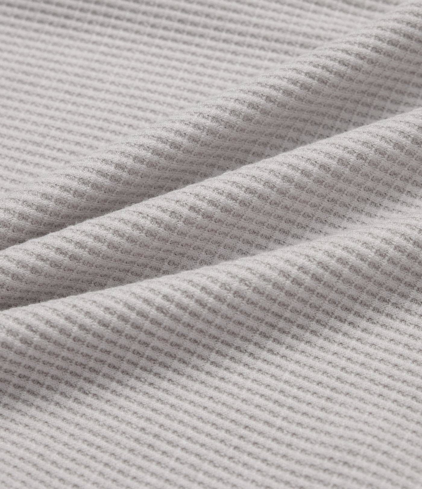 Sudadera casualde cuello redondo y manga larga con tejido waffle