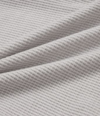 Sudadera casualde cuello redondo y manga larga con tejido waffle