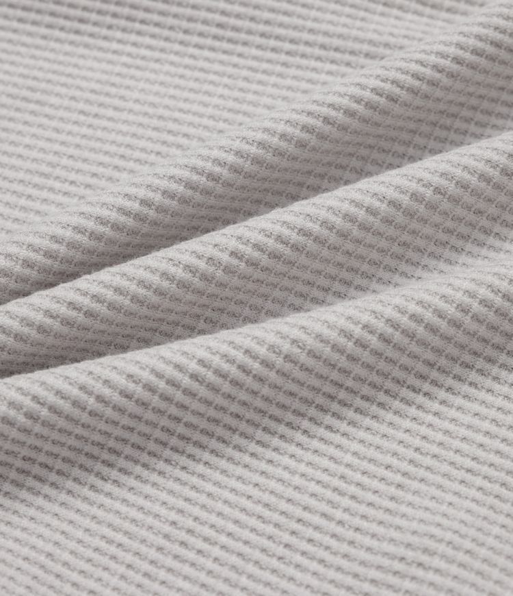 Sudadera casualde cuello redondo y manga larga con tejido waffle