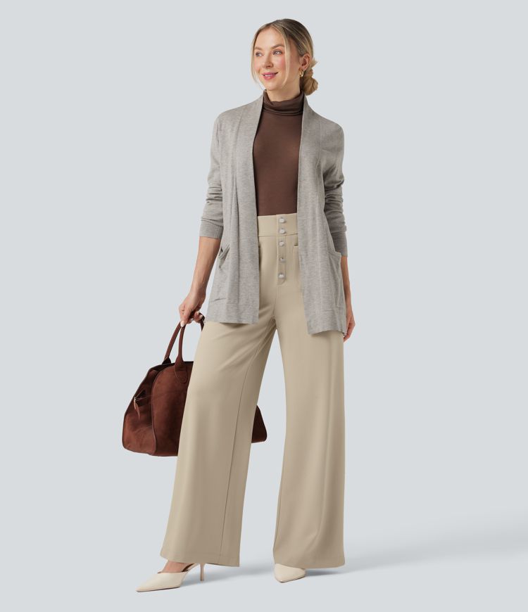 Halara Flex™ High Waisted Wide Leg Work Pants with Pockets