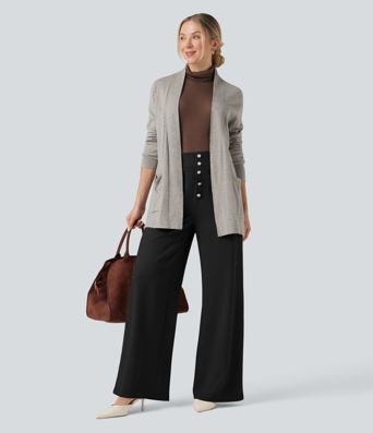 Halara Flex™ High Waisted Wide Leg Work Pants with Pockets