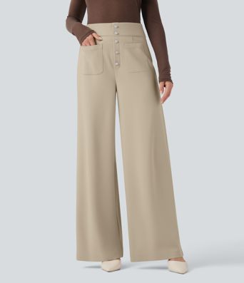 Halara Flex™ High Waisted Wide Leg Work Pants with Pockets