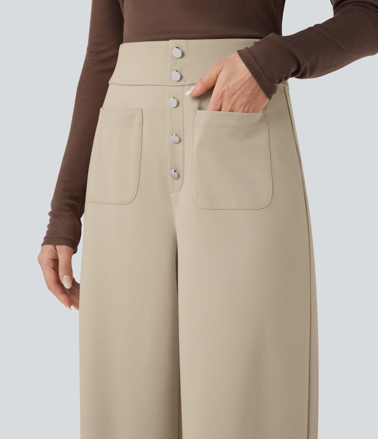 Halara Flex™ High Waisted Wide Leg Work Pants with Pockets