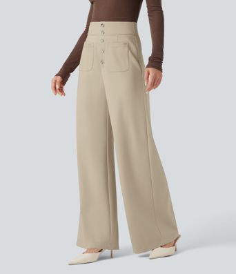 Halara Flex™ High Waisted Wide Leg Work Pants with Pockets