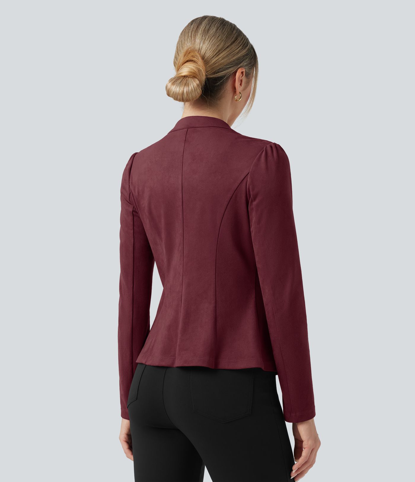 Veste de travail ajustée en daim manches longues