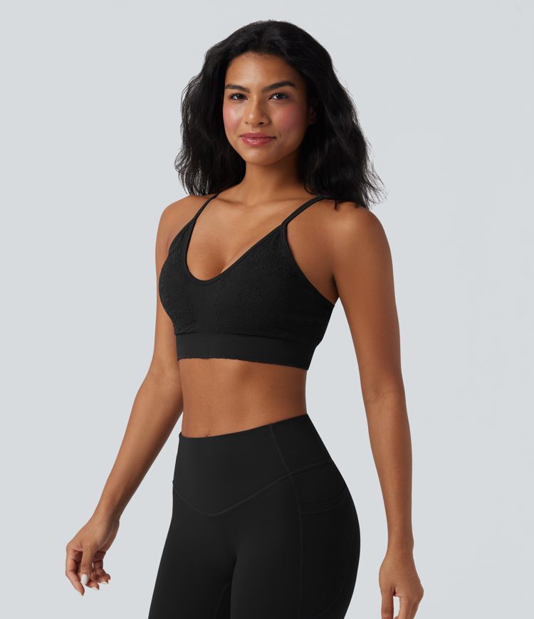 Seamless Flow Low Support Yoga Sports Bra
