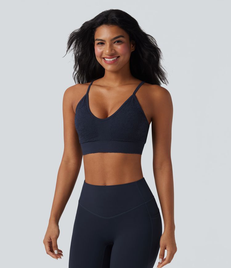 Seamless Flow Low Support Yoga Sports Bra