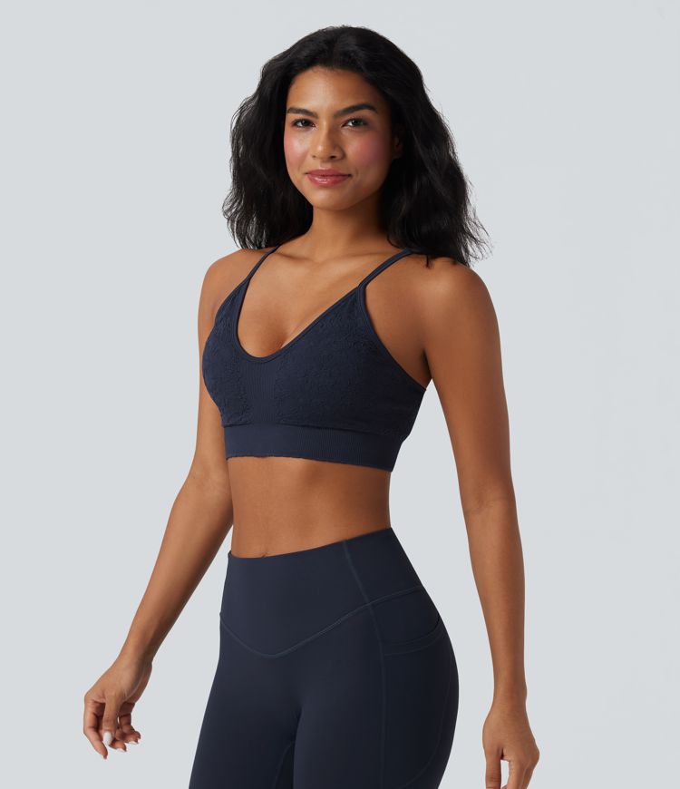 Seamless Flow Low Support Yoga Sports Bra