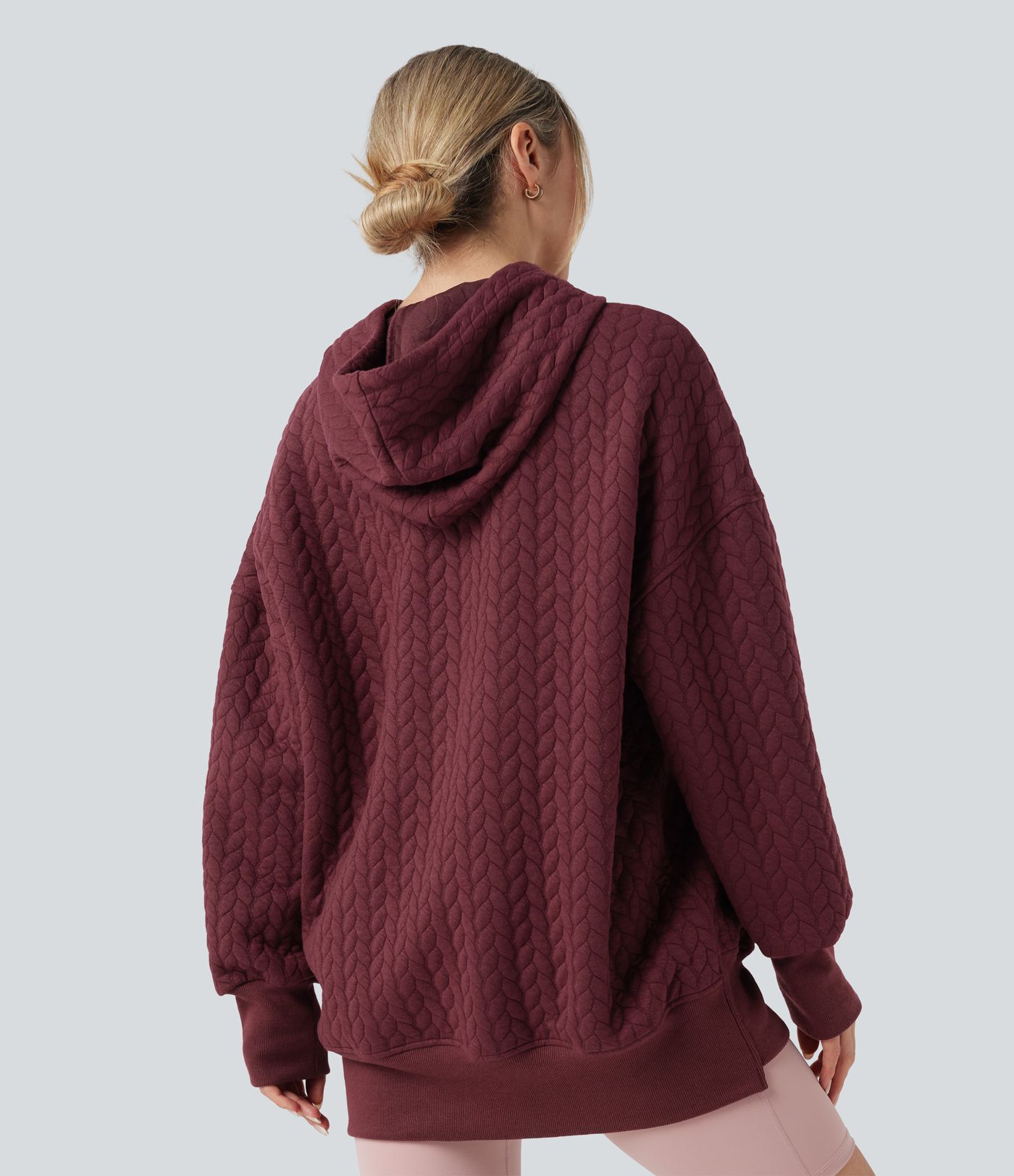 Hooded Long Sleeve Relaxed Casual Sweatshirt