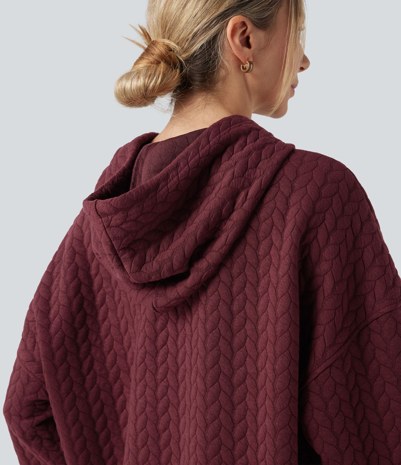 Hooded Long Sleeve Relaxed Casual Sweatshirt