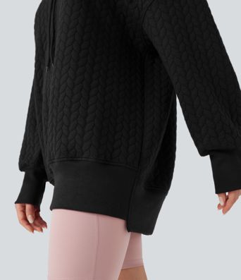 Hooded Long Sleeve Relaxed Casual Sweatshirt