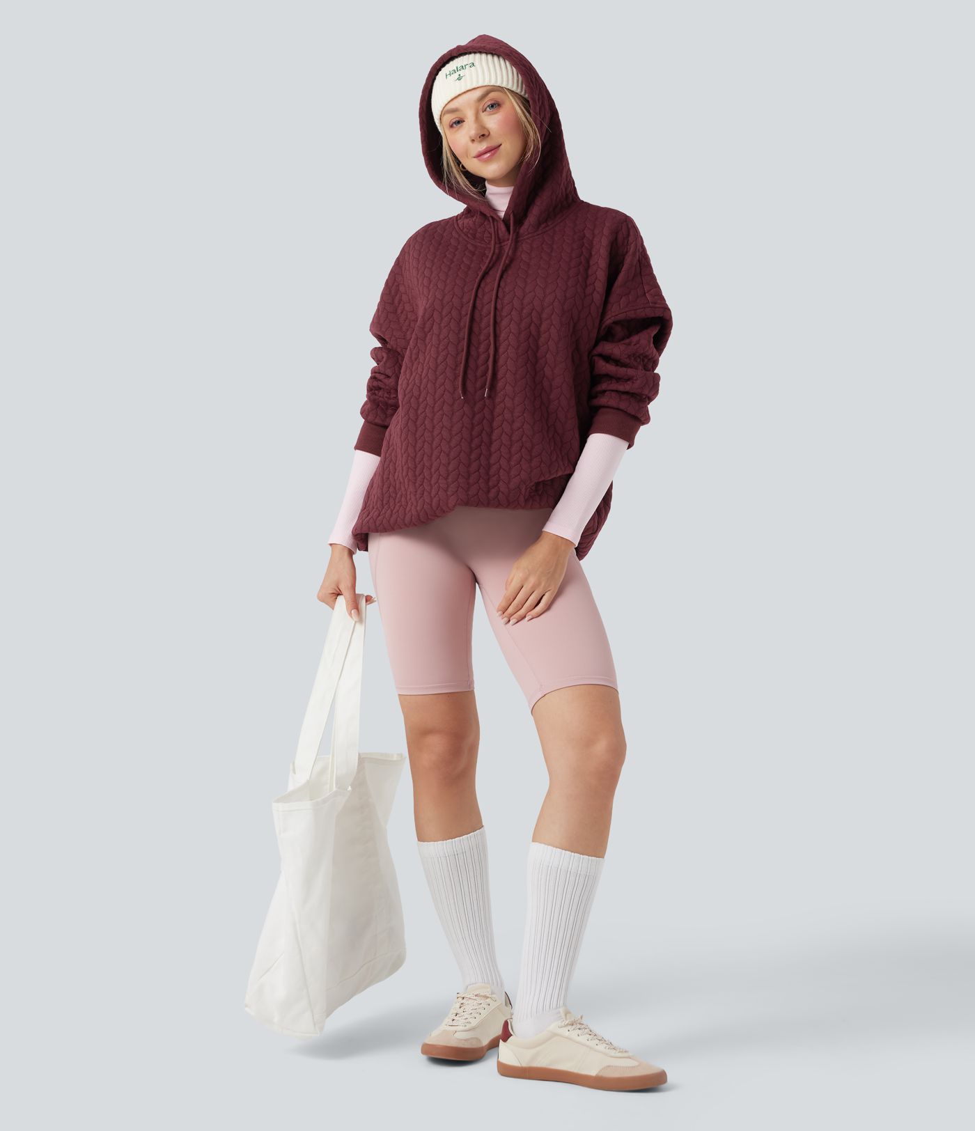 Hooded Long Sleeve Relaxed Casual Sweatshirt