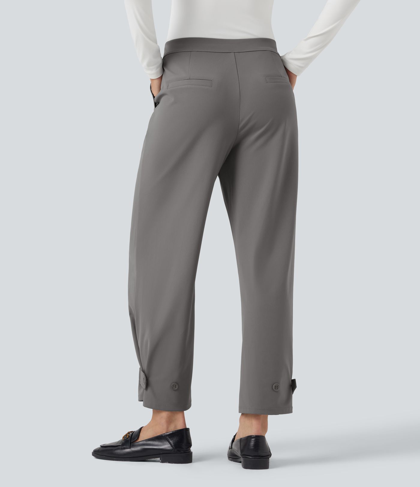 Halara Flex™ DayStretch Mid Rise Adjustable Pant Width Work Tapered Pants with Pockets