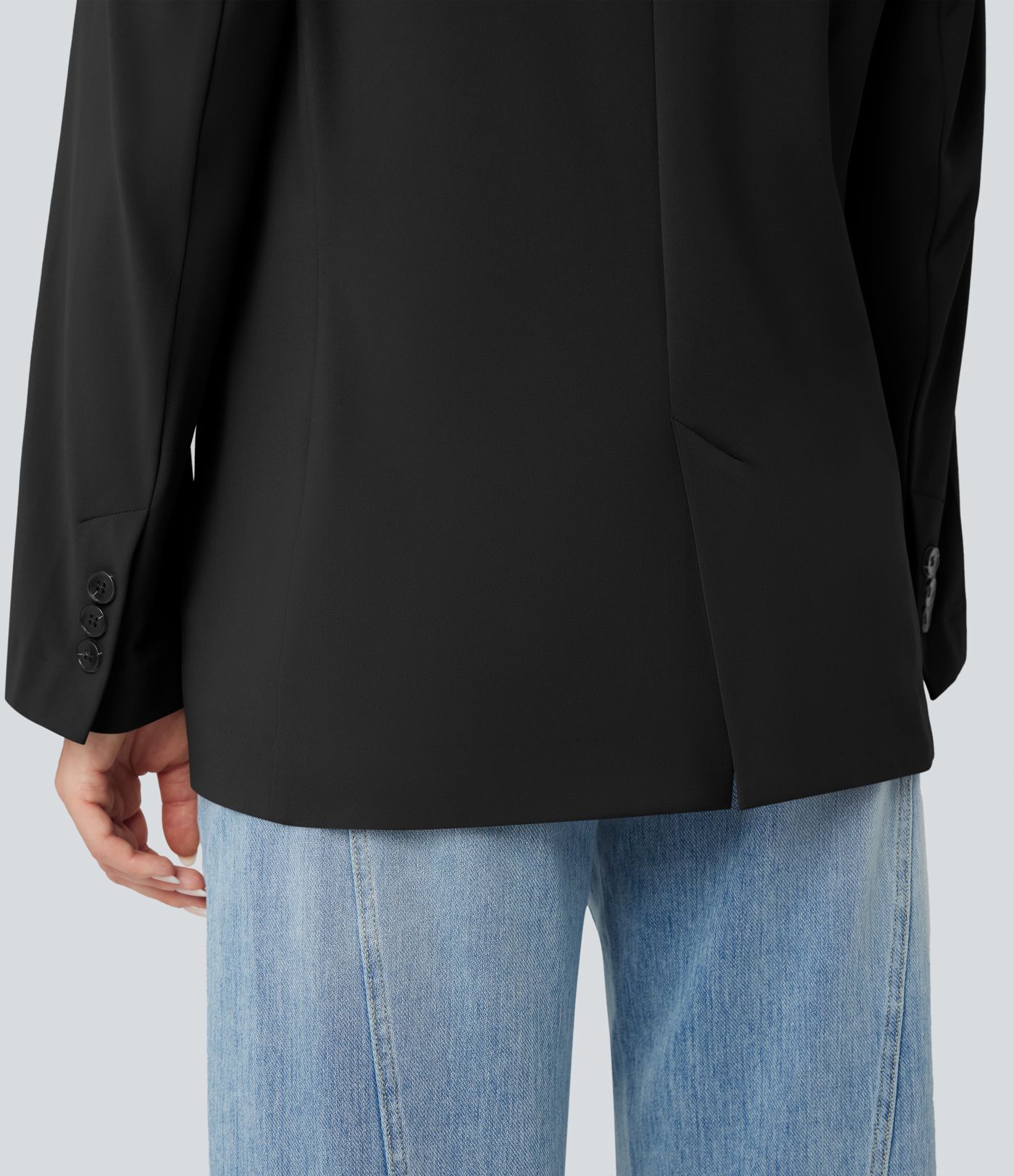 Blazer tailleur col cranté manches longues avec poches