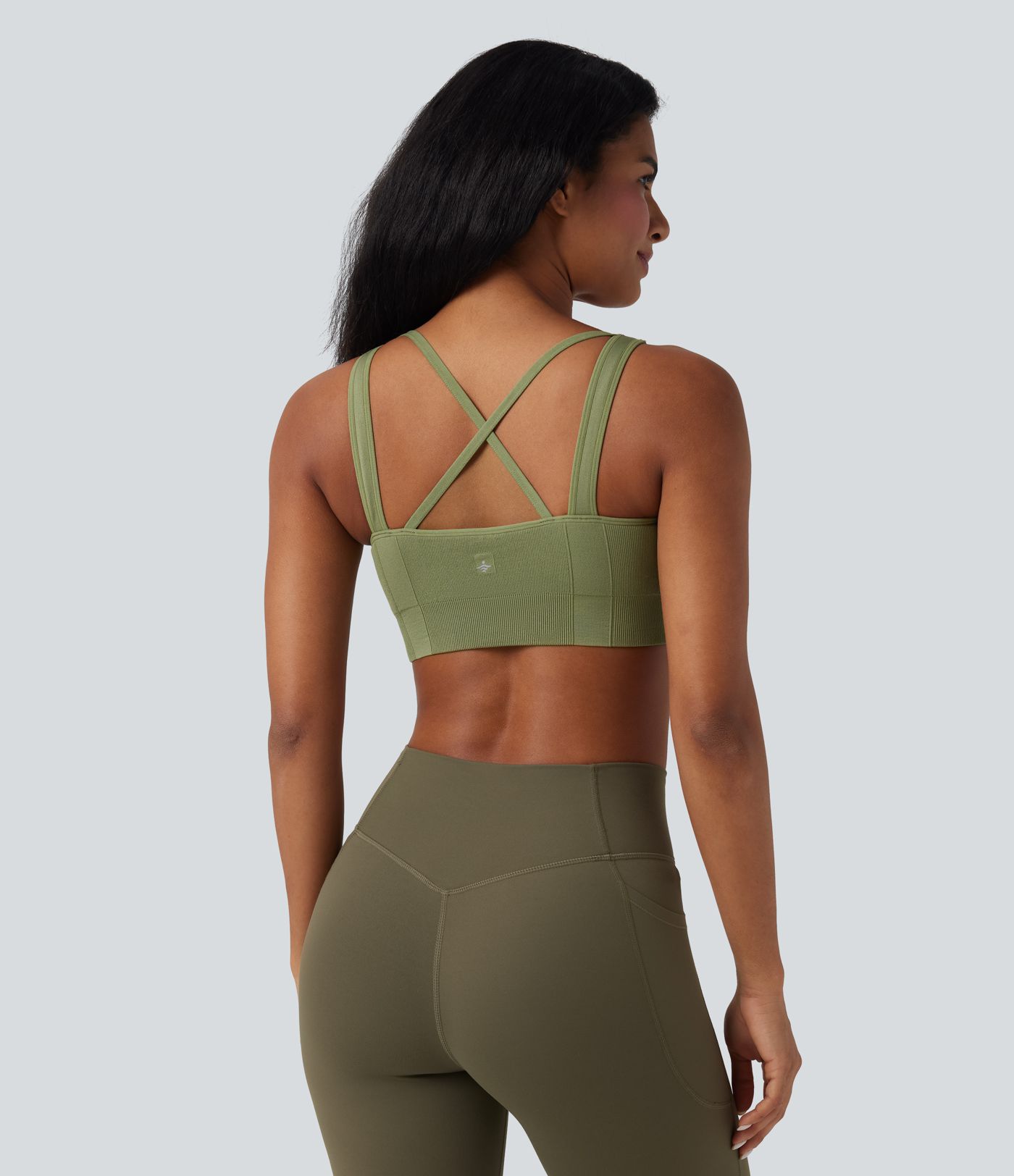 OneForm Seamless Flow Light Support Sweetheart Neck Yoga Sports Bra