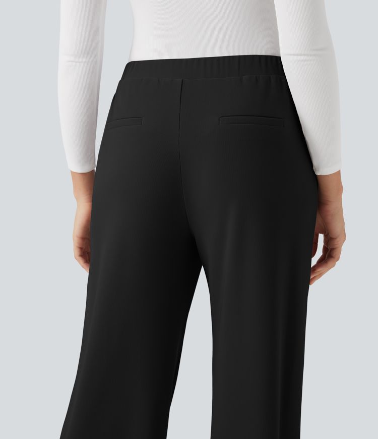 Halara Flex™ High-waisted Micro Waffle Work Baggy Pants with Pockets