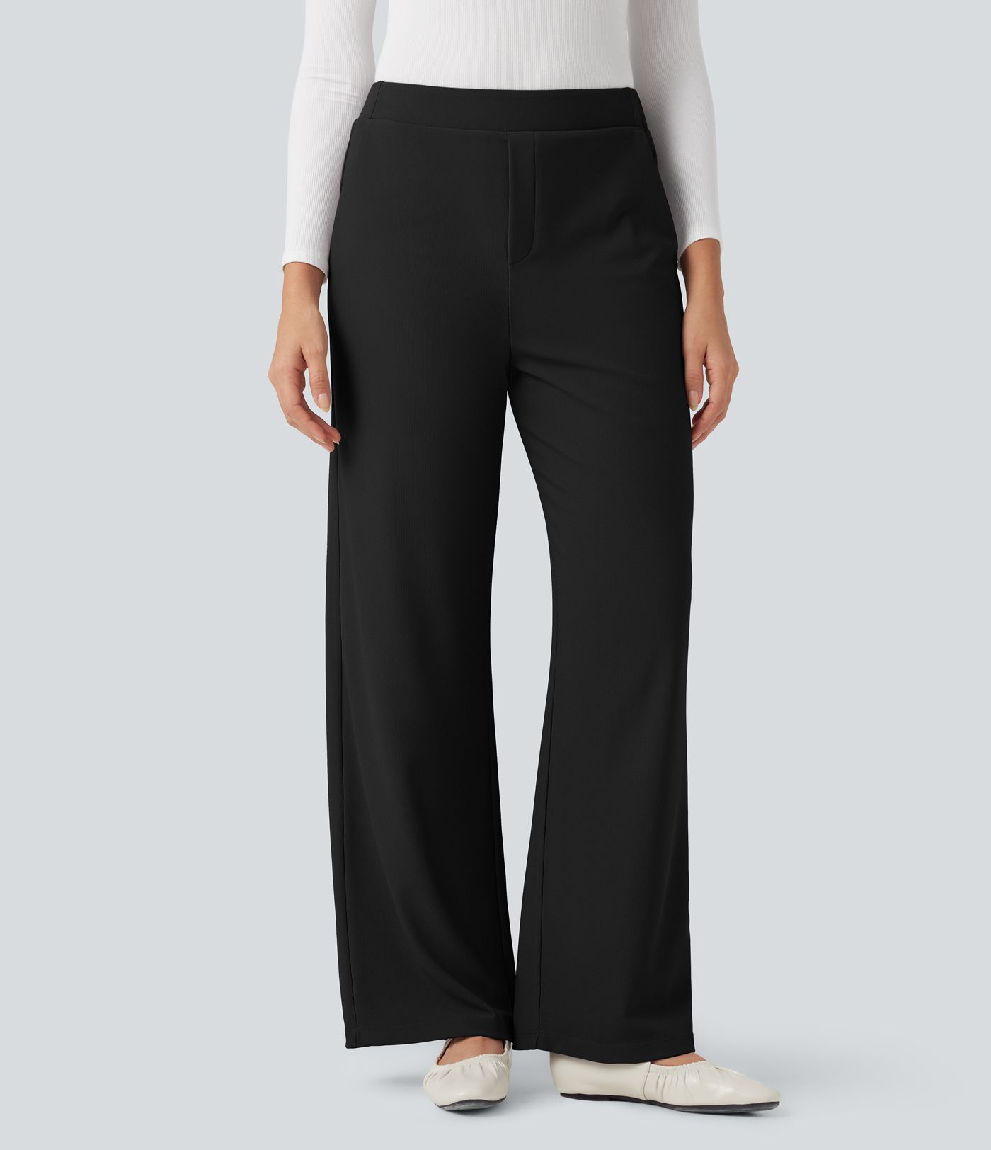 Halara Flex™ High-waisted Micro Waffle Work Baggy Pants with Pockets