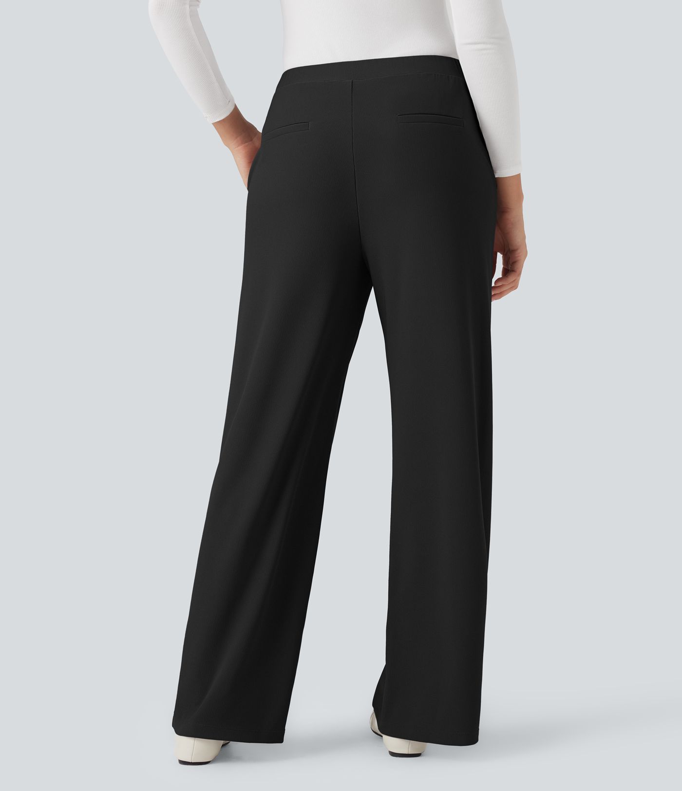 Halara Flex™ High-waisted Micro Waffle Work Baggy Pants with Pockets