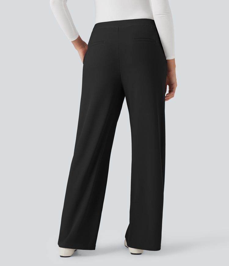 Halara Flex™ High-waisted Micro Waffle Work Baggy Pants with Pockets