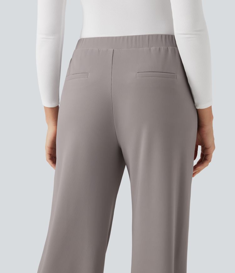 Halara Flex™ High-waisted Micro Waffle Work Baggy Pants with Pockets