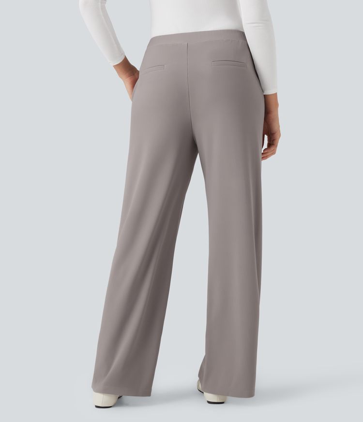 Satellite Halara Flex™ High-waisted Micro Waffle Suit Work Baggy Pants with Pockets / 1