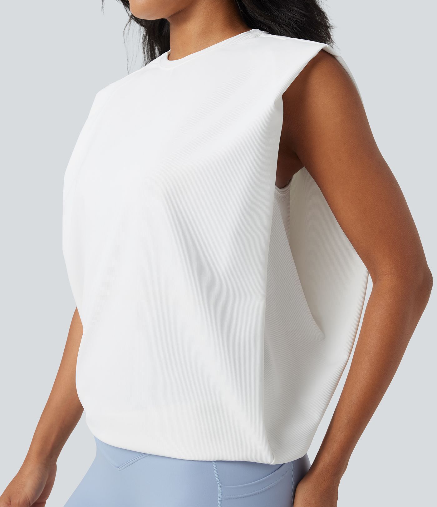 Patitoff™ Flow Pet Hair Resistant Round Neck Sleeveless Yoga Tank Top