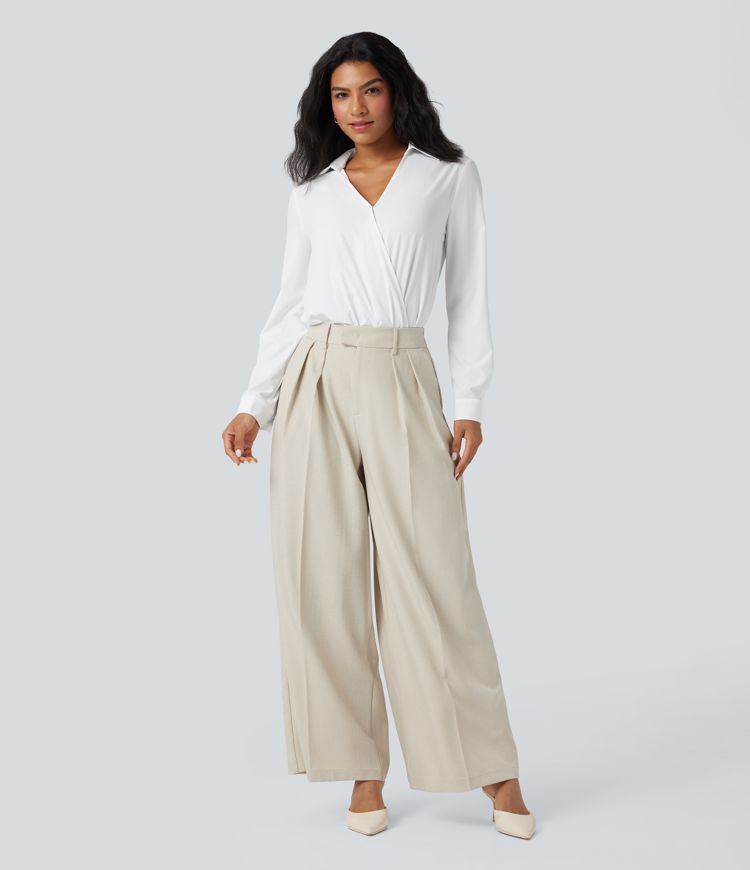 Body chemise de travail Breezeful™ col V manches longues séchage rapide