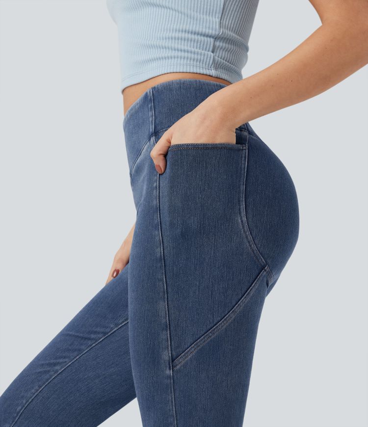 Halara Flex™ High Waisted Tummy Control Casual Bootcut Jeans with Pockets