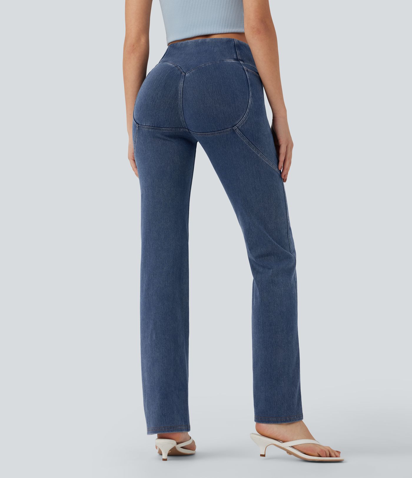 Halara Flex™ High Waisted Tummy Control Casual Bootcut Jeans with Pockets