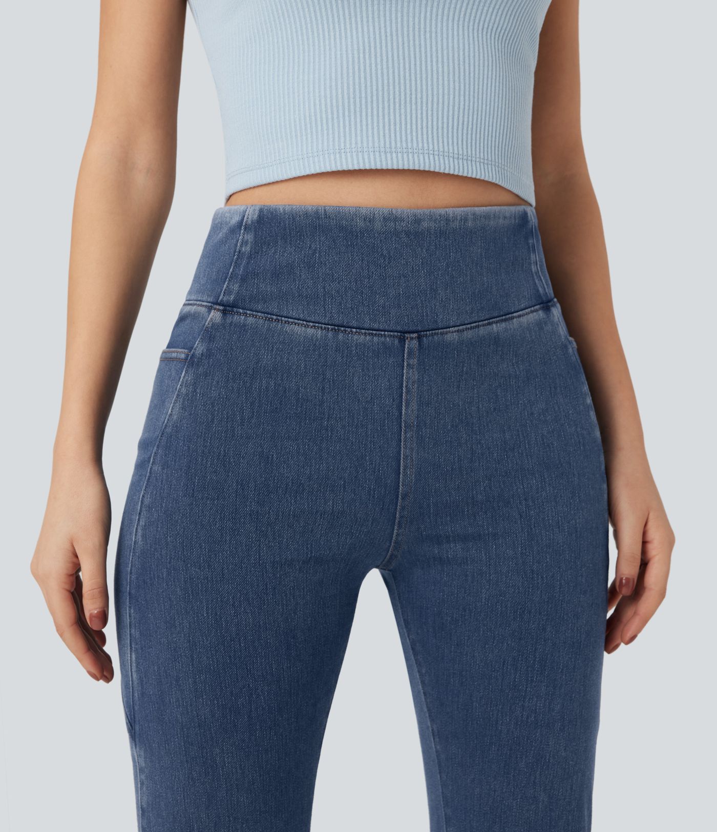 Halara Flex™ High Waisted Tummy Control Casual Bootcut Jeans with Pockets
