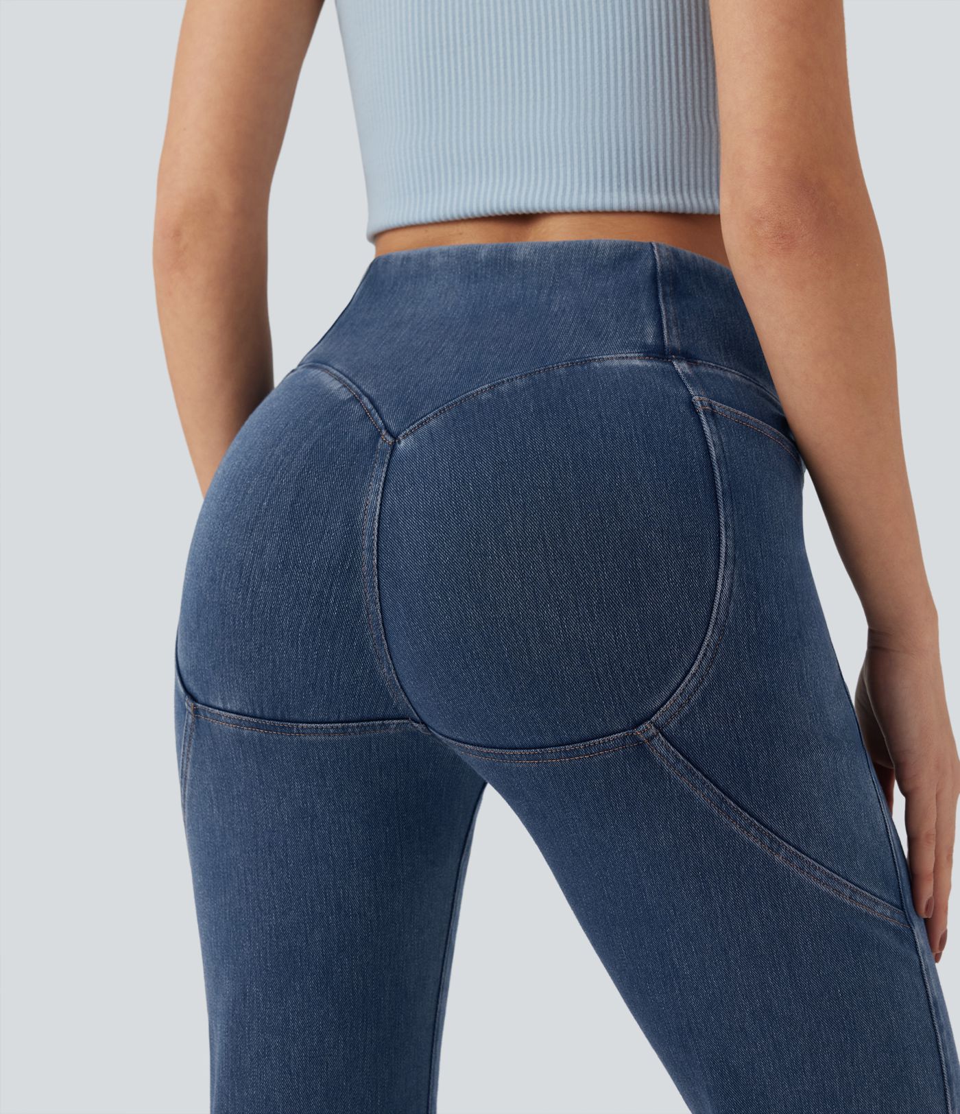 Halara Flex™ High Waisted Tummy Control Casual Bootcut Jeans with Pockets