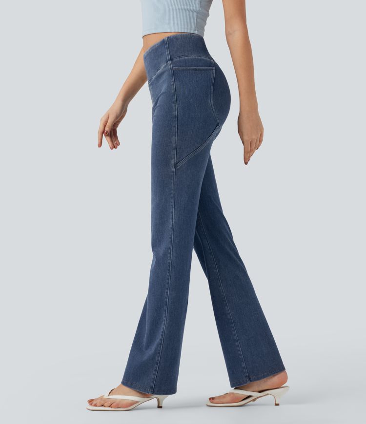 Halara Flex™ High Waisted Tummy Control Casual Bootcut Jeans with Pockets