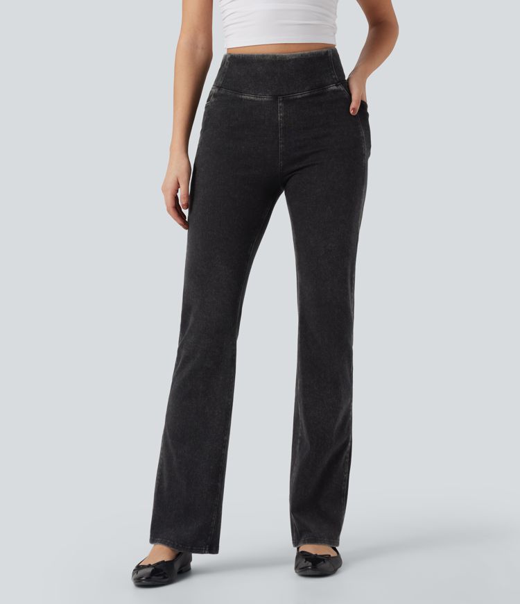 Halara Flex™ High Waisted Tummy Control Casual Bootcut Jeans with Pockets