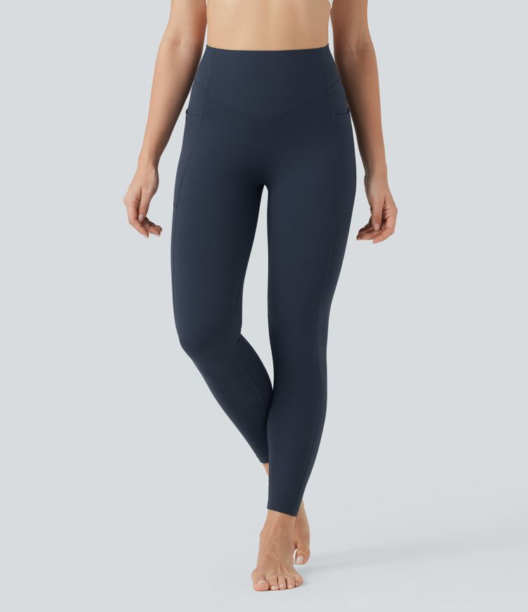 Halara UltraSculpt™ SoCinched High Waisted Tummy Control Scrunch Shaping Yoga Leggings with Pockets