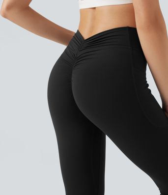 Halara UltraSculpt™ High Waisted Tummy Control Scrunch Shaping Yoga Leggings with Pockets