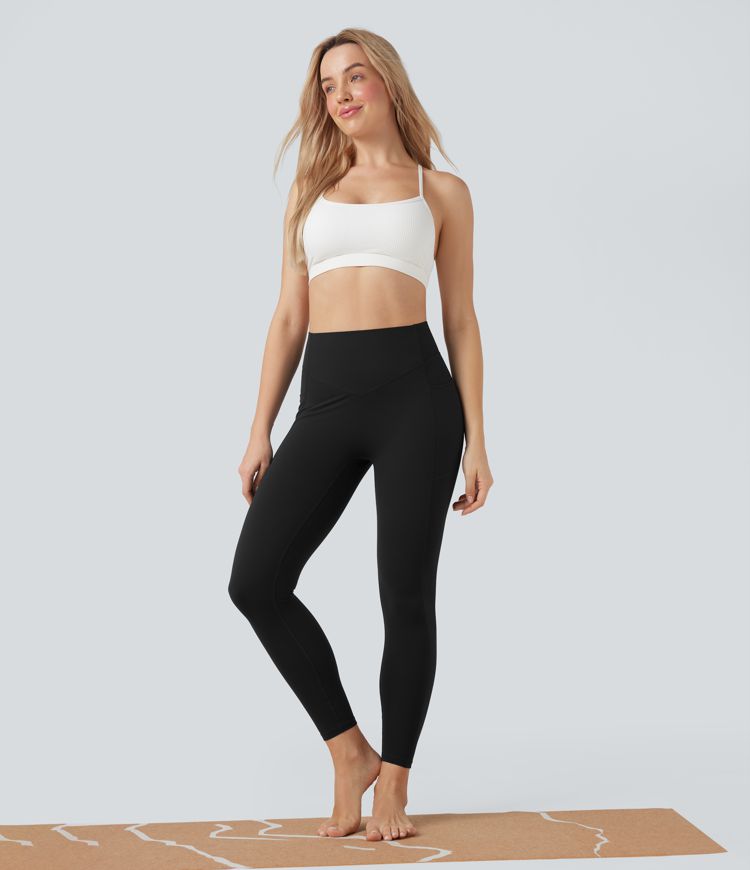 Halara UltraSculpt™ High Waisted Tummy Control Scrunch Shaping Yoga Leggings with Pockets