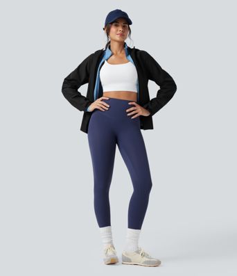 Waterproof Hooded Long Sleeve Hiking Windbreaker Jacket with Pockets