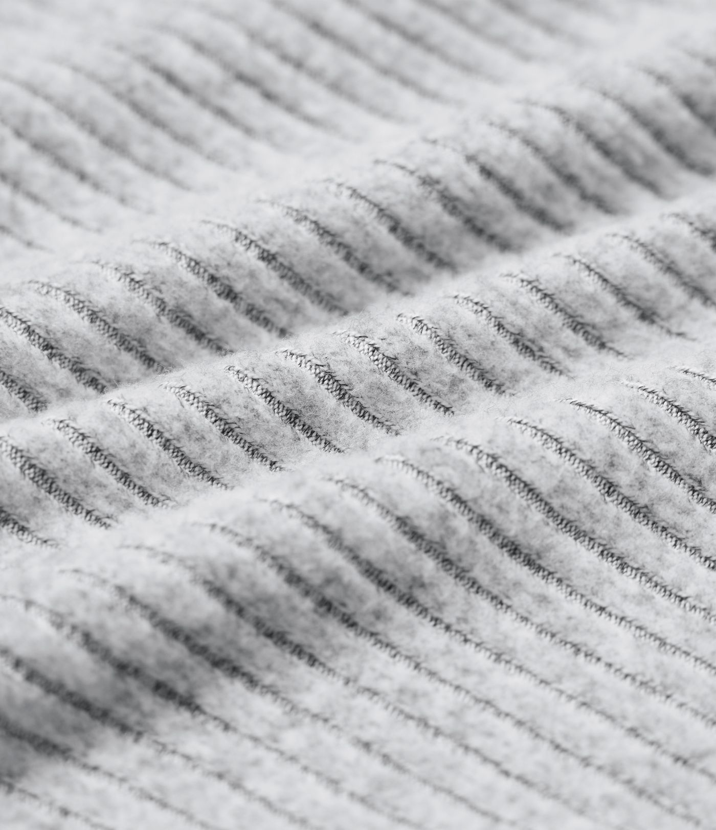 Ribbed Knit V-neck Long Sleeve Slim Heathered Casual Top