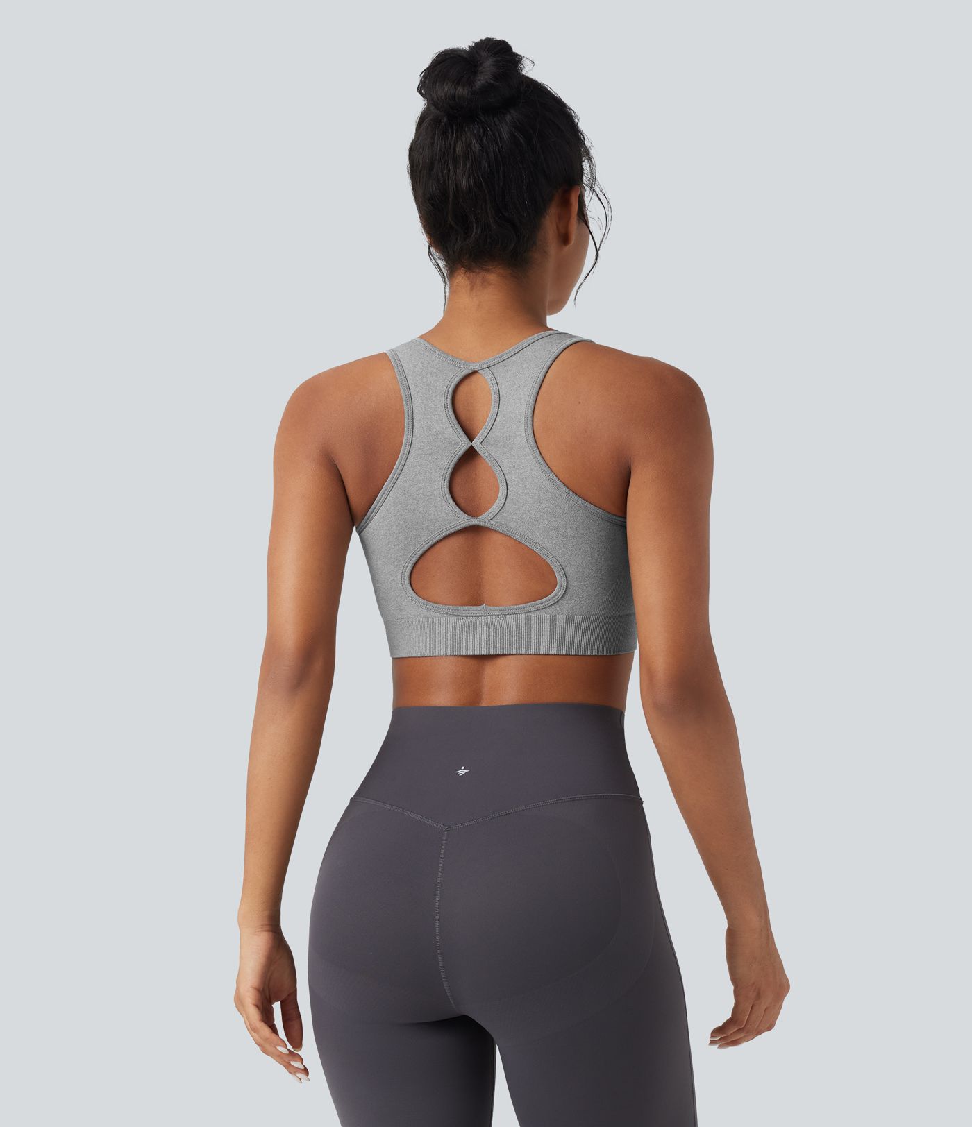 Brassière de sport yoga maintien léger col U dos nu sans couture OneForm Seamless Flow
