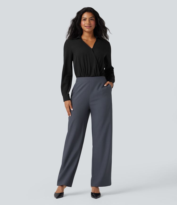 Body chemise de travail Breezeful™ col V manches longues séchage rapide