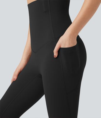 Halara UltraSculpt™ Super High Waisted Tummy Control Fishbone Shaping Training Leggings with Pockets