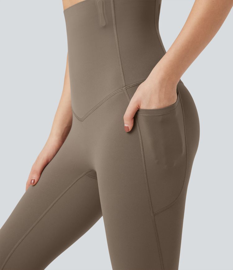 Halara UltraSculpt™ Super High Waisted Tummy Control Fishbone Shaping Training Leggings with Pockets