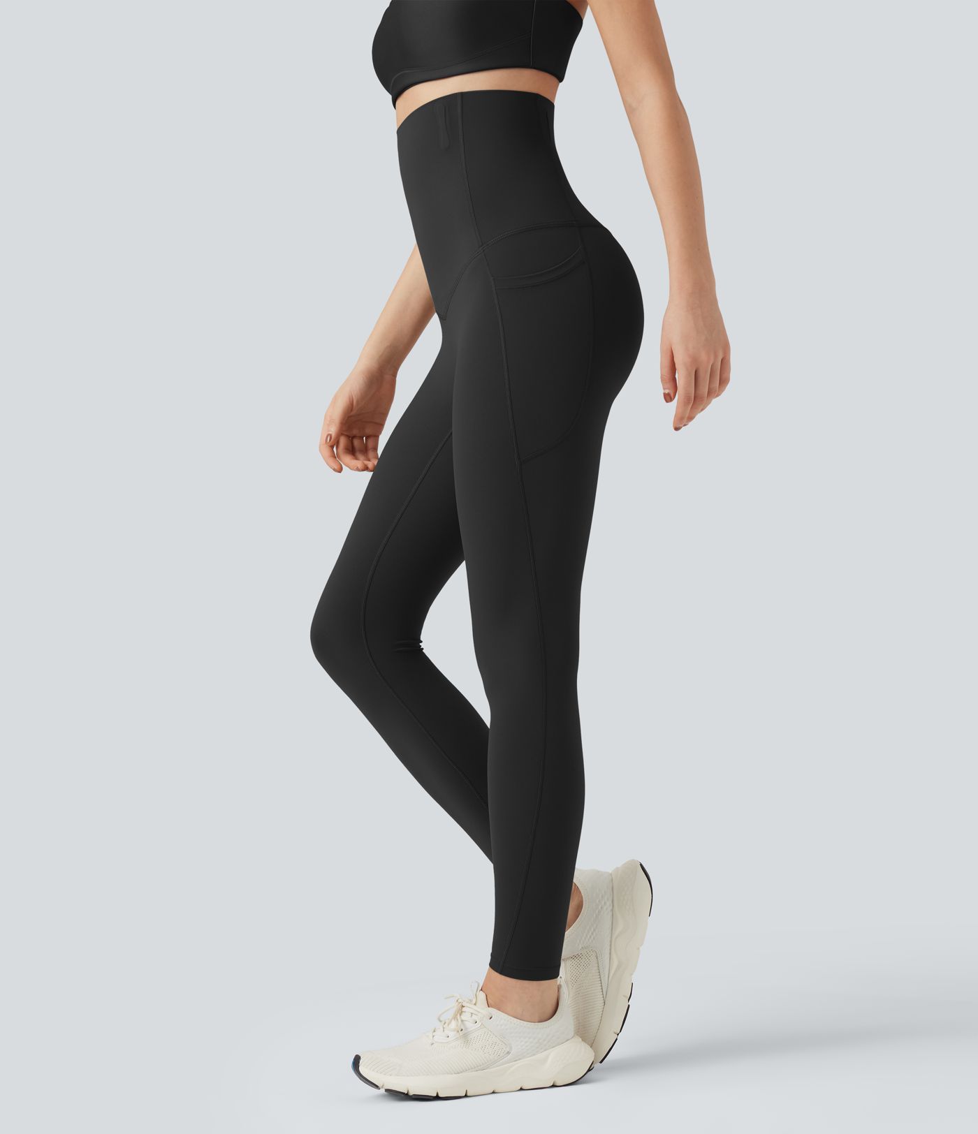 Halara UltraSculpt™ Super High Waisted Tummy Control Fishbone Shaping Training Leggings with Pockets