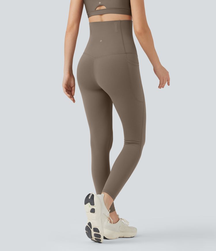 Halara UltraSculpt™ SoCinched Super High Waisted Tummy Control Fishbone Shaping Training Leggings with Pockets