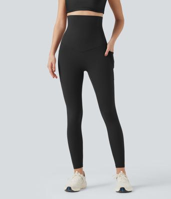 Halara UltraSculpt™ Super High Waisted Tummy Control Fishbone Shaping Training Leggings with Pockets