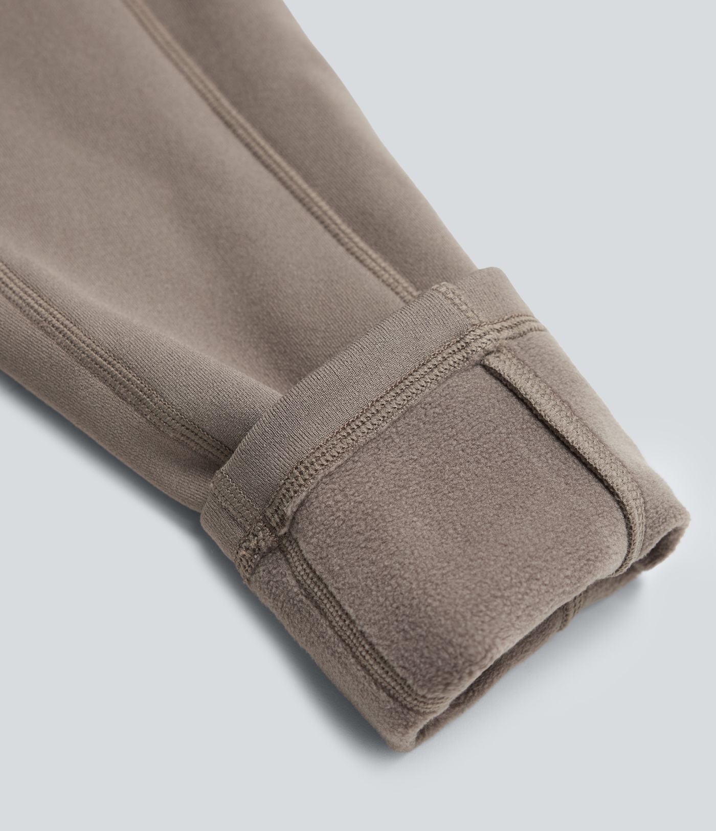 High Waisted Drawstring Fleece 7/8 Hiking Leggings with Pocket